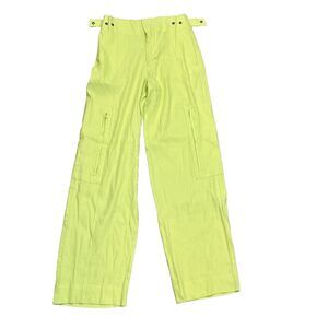 JASON WU lime green trouser pants WV9059-300-6pa designer luxury NWOT size‎ 10